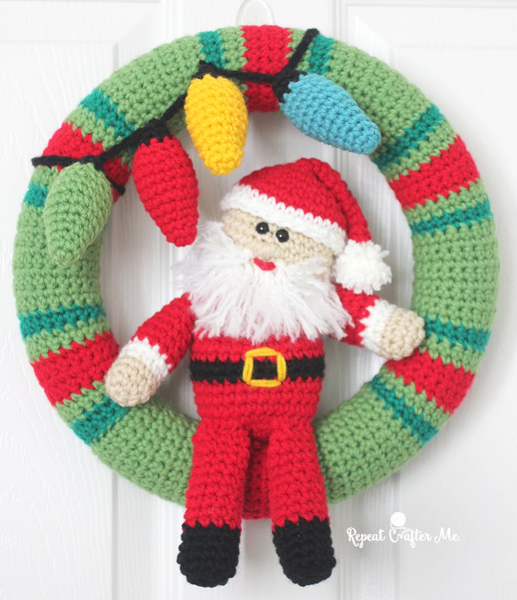 Schema Babbo Natale Uncinetto Amigurumi.Amigurumi Ghirlanda Natalizia Amigurumi Gratis Free