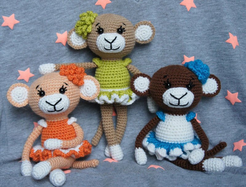 Amigurumi le scimmiette glamorous free pattern schemi gratis amigurumi amigurumi free dowload