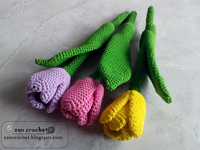 Amigurumi i tulipani di Zan free pattern schemi gratis amigurumi amigurumi free dowload