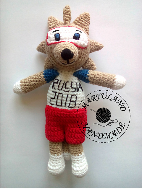 ZABIVAKA mascotte dei mondiali di calcio in Russia 2018 free amigurumi free pattern schemi gratis amigurumi amigurumi free download