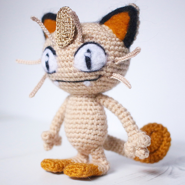 Meowth pokemon free amigurumi free pattern schemi gratis amigurumi amigurumi free download