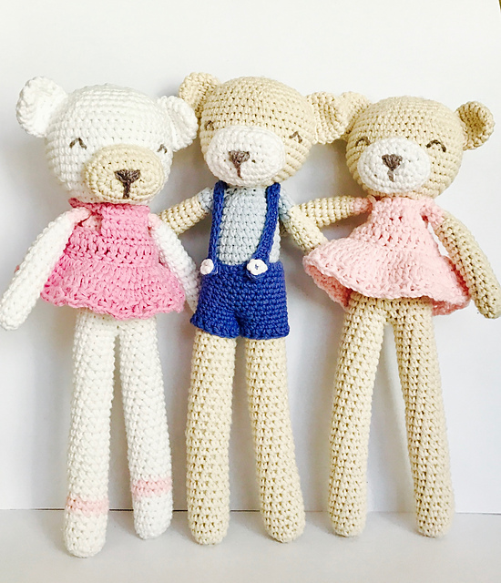 Orsetti gambe lunghe free pattern schemi gratis amigurumi amigurumi free download